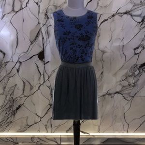 Speechless Black Floral Velvet & Floral Jr. Dress